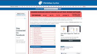 Christian Music Lyrics - Search, Sort, Connect.