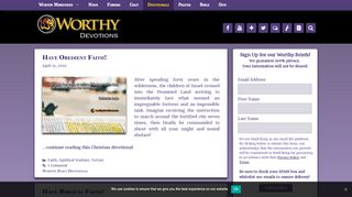 Worthy Christian Devotions - Daily Devotional -