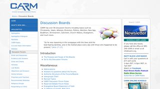 Discussion Boards | CARM.org
